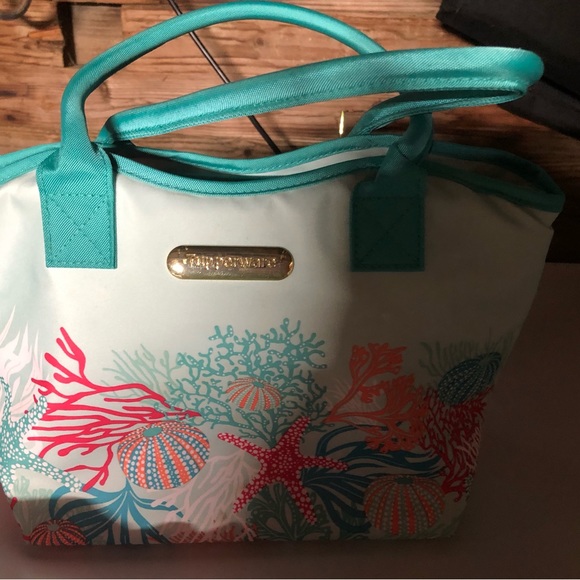 Tupperware Thermal lunch Bag w bottle , sandwich holder and collapsible bowl - Picture 3 of 7